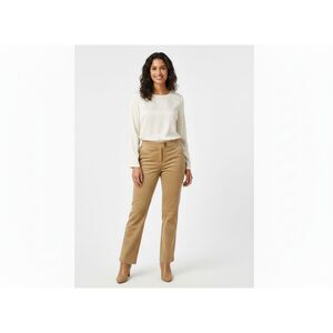 George Me by Mark Eisen Dress Camel Suede Feel Cotton Pants Sz 6